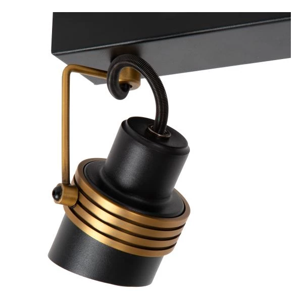 Lucide TUNDRAN - Ceiling spotlight - 2xGU10 - Black - detail 2